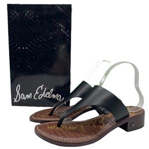 Sam Edelman Black Sandals with Cork Footbed